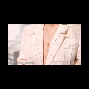 Amelialianaxskinny dip 3 charm drop necklace